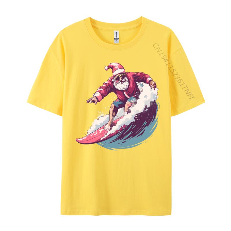 Christmas Surfing Santa Surfboarder Surf Lover Xmas Pajama Cotton Men Hockey Player Heartbeat Ice Hockey T-Shirt T Shirt