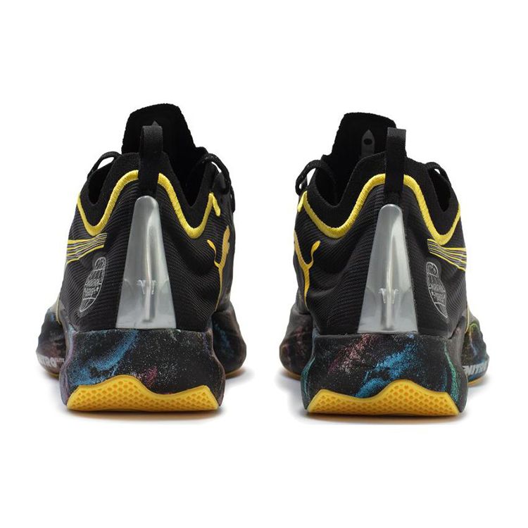 Puma Мужские кроссовки Fast-R Nitro Elite Marathon Series Black Yellow-Blaze Strawberry-Burst 378465-01