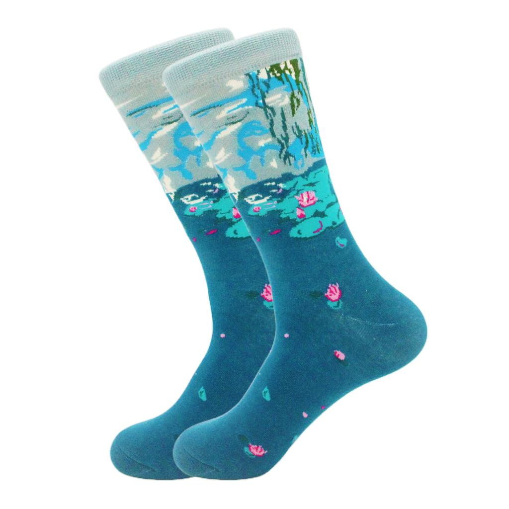 1 пара модных европейских и американских носков с персонализированной серией носков с масляной живописью в уличном стиле