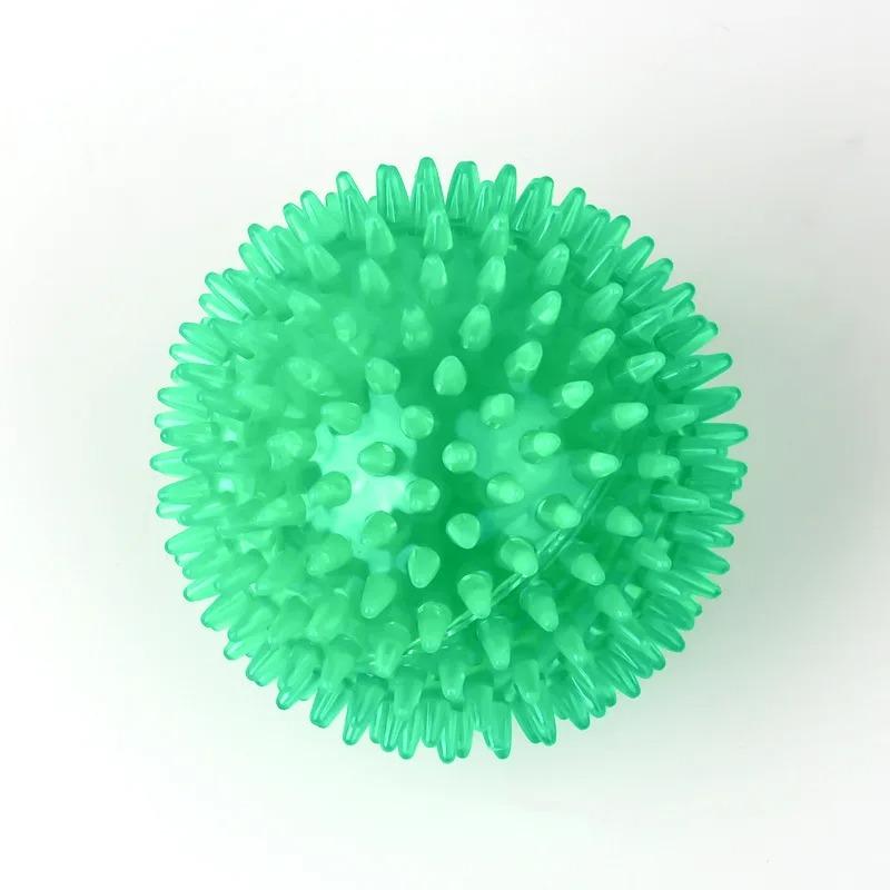 Pet Dog Toys Cat Puppy Sounding Toy Polka Squeaky Tooth Cleaning Ball TPR Training Pet Teeth Chewing Toy Thorn Balls Accessories