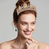 Корона для конкурса Барокко со стразами Роскошная разноцветная Королева Принцесса Диадема Головной убор Сверкающая Свадебная Корона Товары для вечеринки