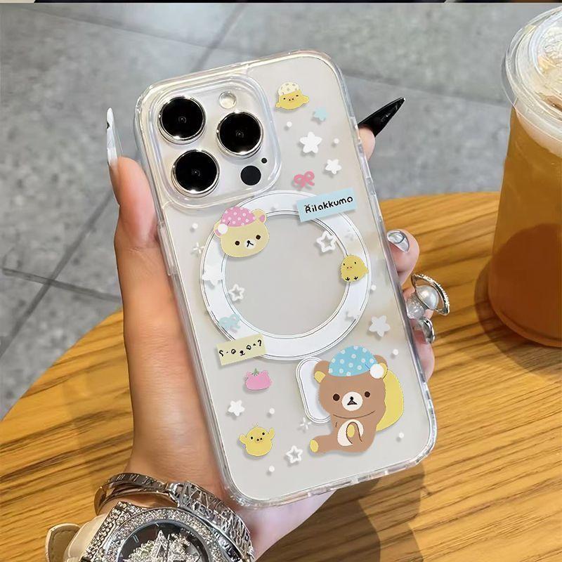 Магнитный чехол R-Rilakkuma для Samsung Galaxy S26 Ultra S25 Edge S24 Plus S23 FE A57 A56 A55 A54 A36 A35 A17 A16 A15 A07