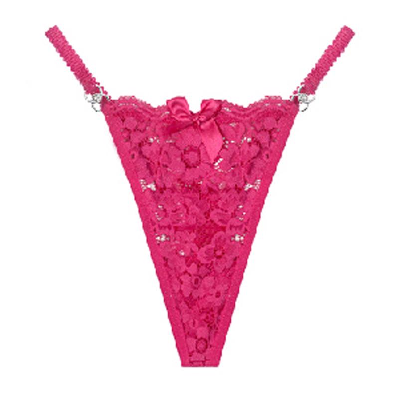 TERMEZY Сексуальные женские трусики-стринги, кружевное нижнее белье с вышивкой, с низкой талией, тонкие стринги с бантом, женские трусы, удобные стринги, нижнее белье
