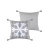 Coussin - Vaujany - Etoile de neige - 40 x 40 cm - 100% coton - Déhoussable