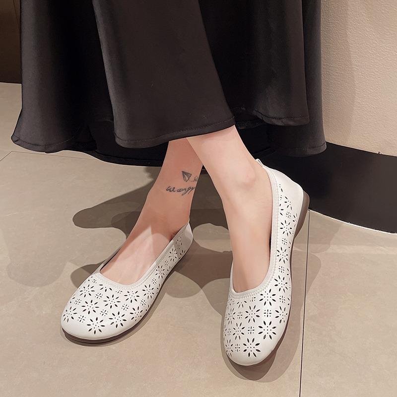 Туфли на плоской подошве, женские, из микрофибры, удобные, с открытой подошвой, мягкие, лоферы, короткие женские мокасины Trotter D330