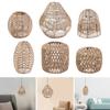 Pendant Lamp Shade Handwoven Wicker Lampshade Chandelier Cover for Restaurant Paper Rope Rattan