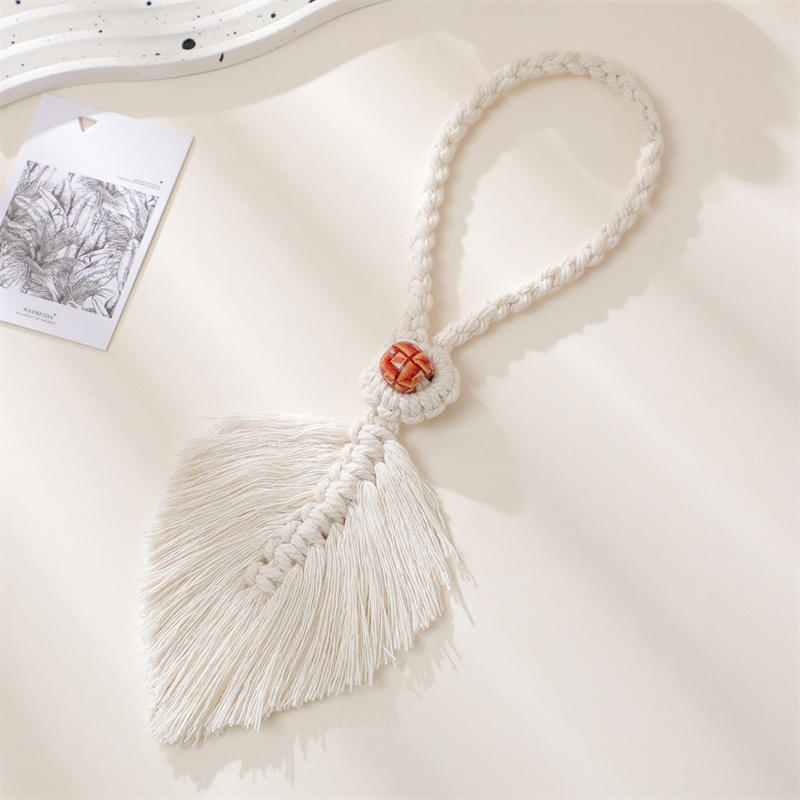 Подхват для штор плетеный держатель с завязками богемный домашний декор ручной работы подхваты для штор макраме кисточка в форме листа