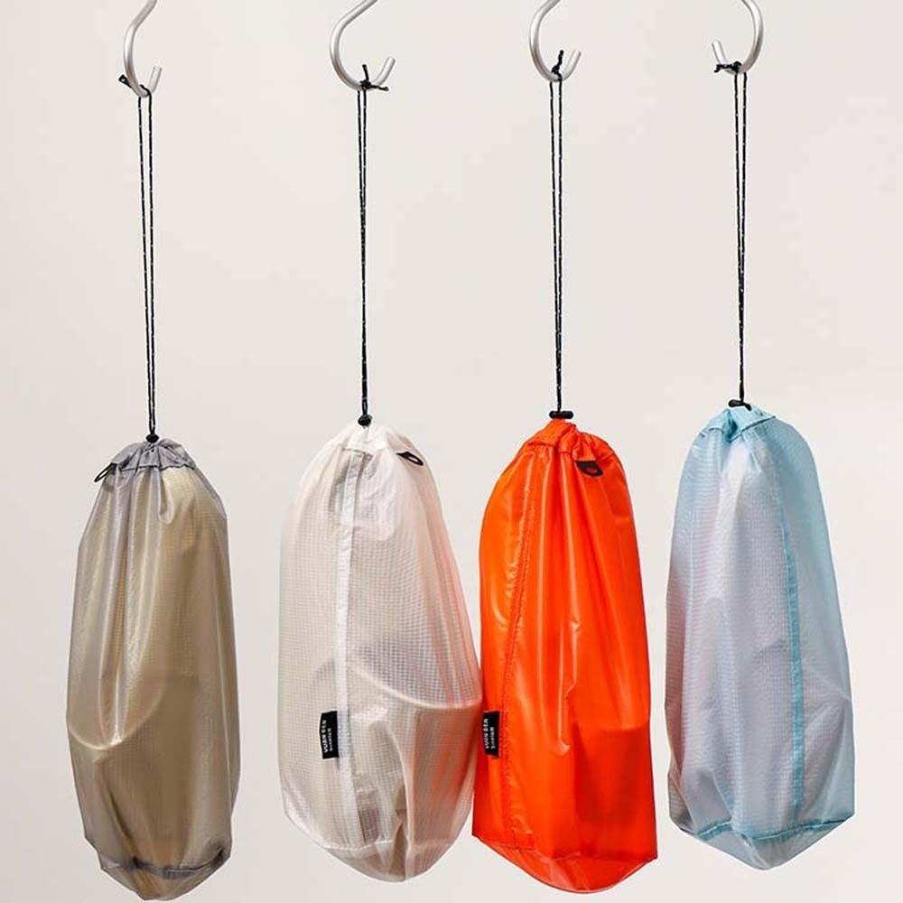 Silicon Coated Nylon Drawstring Shoes Bag Solid Color Umbrella Organizers Pouch Camping