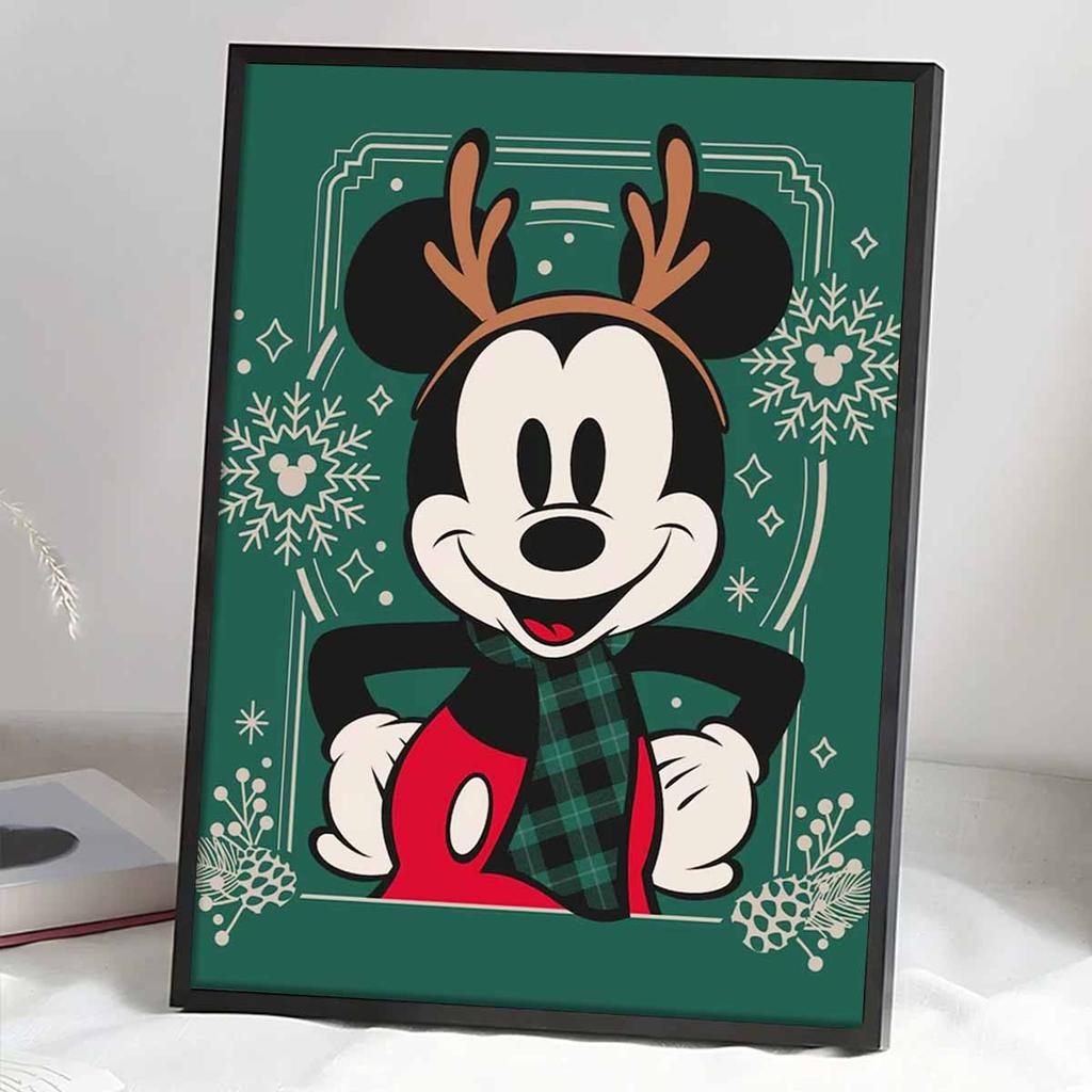 DIY Diamond Painting Deer Antler Mickey Cross Stitch Kit Mosaic Art Diamond Painting Full Circle Diamond Home Decoration