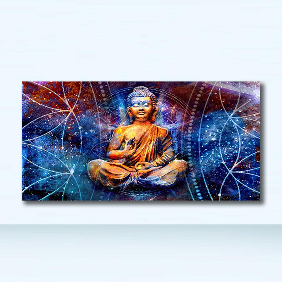 Религиозные и принты Куадрос, настенные художественные картины для гостиной, акварель, Господь Будда, абстрактная картина маслом на холсте