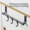 Towel Rod Steel Metal Wire Over Cabinet Towel Rack Storage Organizer Bathroom Door Hanging Towels Rack Punch-free Rag Hanger