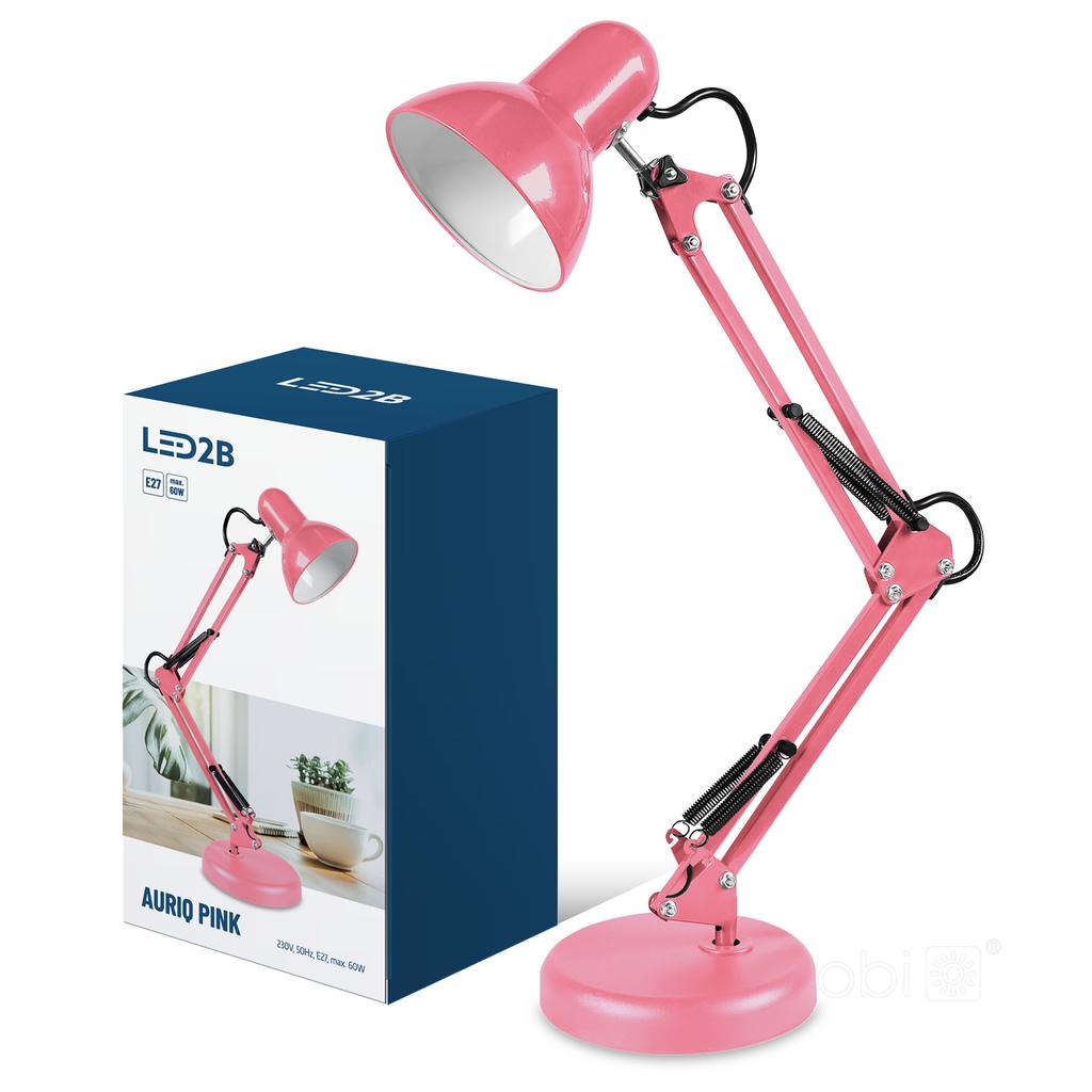E27 pink desk lamp
