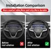 vcxja9 Suitable for Volkswagen Breathable Leather Matte Carbon Fiber Texture Steering Wheel Cover Suitable for Polo Golf 5 6 7 Gol Cc Passat B6 B8