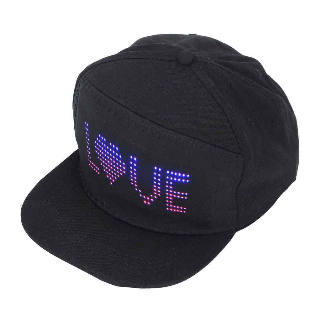 LED Hat Bluetooth APP Control Editing Programmable 12x36 Pixel Dot Colorful Matrix Funny Light Cotto