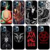 Pentagram 666 Demonic Satanic Case For Apple iPhone 14 13 12 Mini 11 Pro Max 7 8 XR X XS 7 8 Plus SE 2020 2022 Black Cover