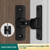 Punch-Free Hasp Latch Door Lock Black Cabinet Locks Kids Safety Lock Barn Door Sliding Door Anti-Pried Hook Lock Hardware