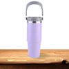30oz Double-Layer Insulated Cup with Handle Sports Water Bottle Stainless Steel Travel Vacuum Flask for Cold Hot Beverages