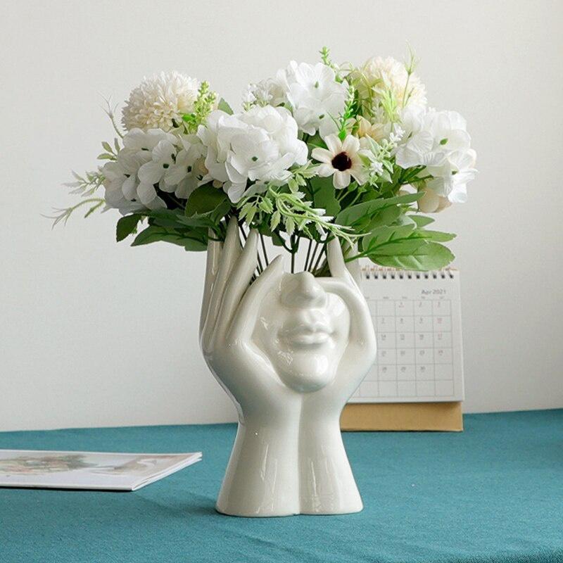 1 шт. керамическая ваза для боди-арта, керамическая ваза для лица, креативная посуда для цветов, домашний декор, украшения для гостиной