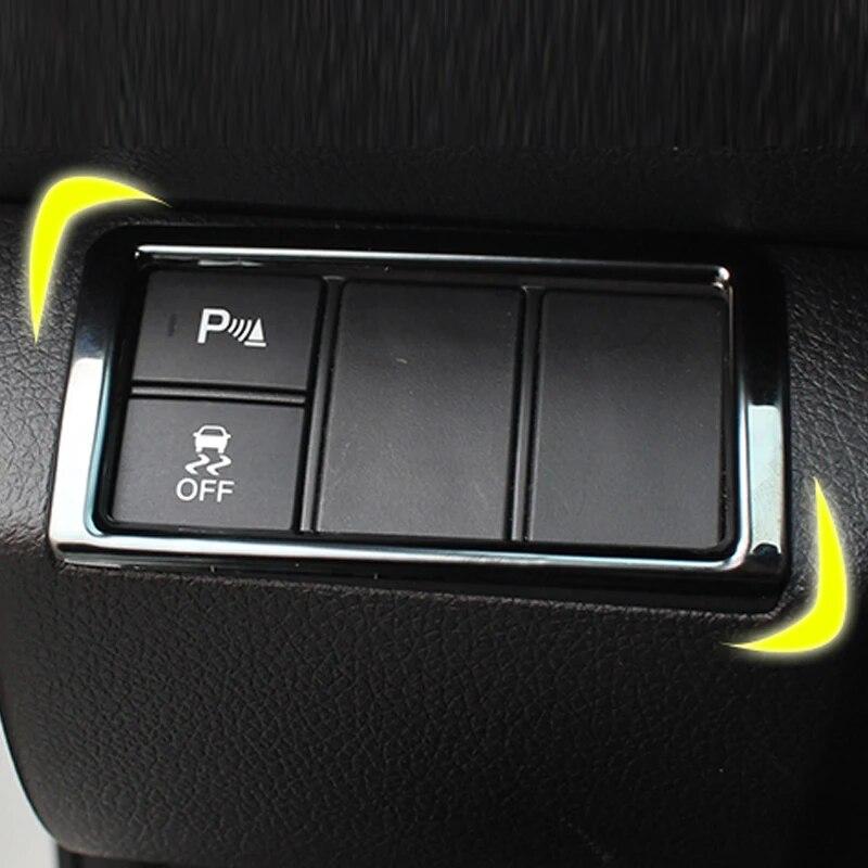 Чехлы на переключатели фар для Honda Civic 2016-10-го поколения, переключатели фар, декоративные рамки, наклейки, аксессуары для салона автомобиля