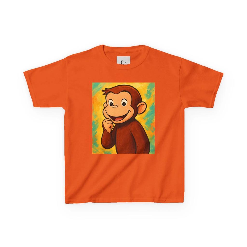 Kids Curious George, School, Birthdays,Fun T-Shirt,Gift, Eco-Friendly Cotton Tee