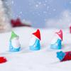 30Pcs Mini Christmas Hat Gnome Figurine Tiny Faceless Dwarf Resin