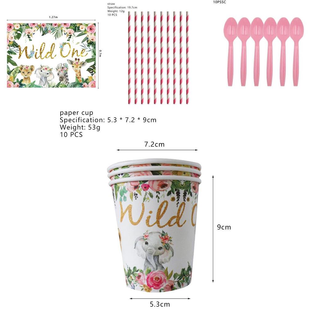 Один красочный мир животных принадлежности для дня рождения декор для радостных празднований**