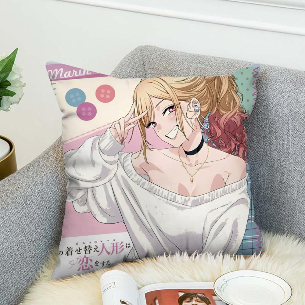 Наволочка для подушки My D-Dress-Up DarlingS для автомобиля, дивана, декоративная для дома, двусторонняя печать, плюшевая квадратная декоративная подушка, чехол