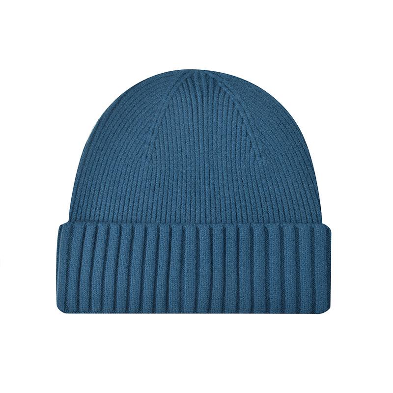 Unisex Korean Style Knit Beanie - Solid Color, Casual, Warm Autumn/Winter Hat
