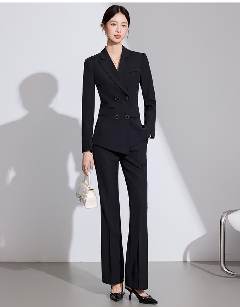 Женский белый осенний костюмный набор 2025: Элегантный блейзер с длинным рукавом и профессиональная рабочая одежда