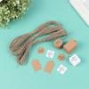 100Pcs/Lot Blank With String 20M Kraft Paper String Price Tags Gift Cards