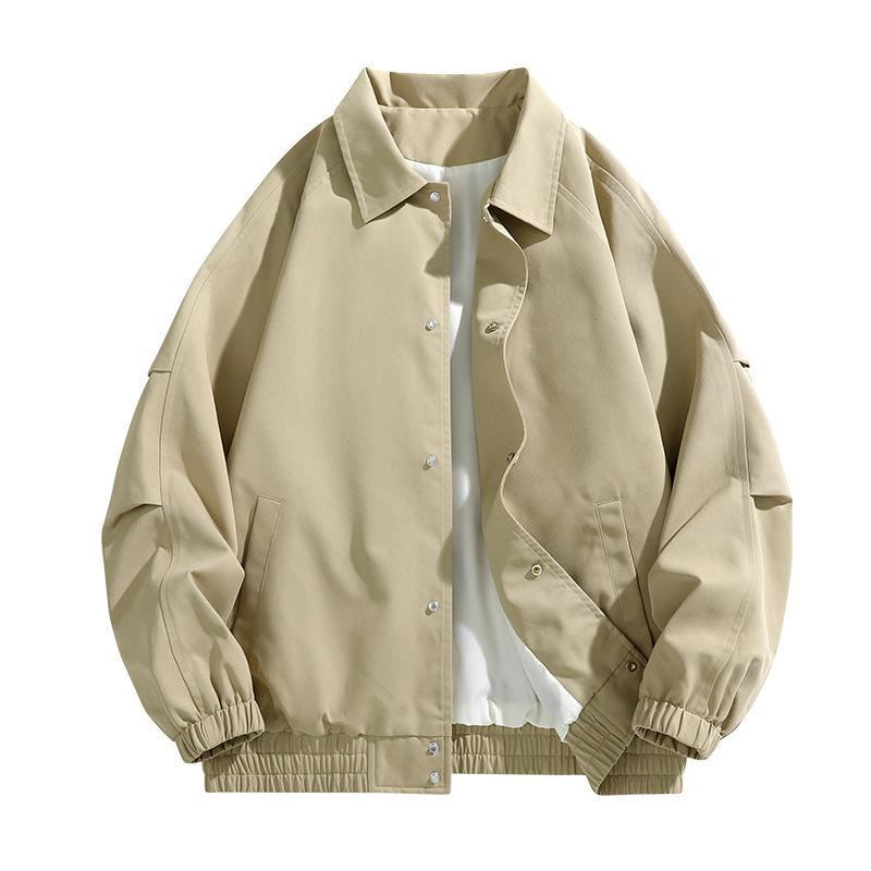 Jacket Top Coat Men and Women Spring and Autumn New Trendy Loose Lapel Casual Versatile Couple Baseball Uniform Men's Clothing