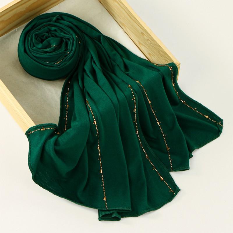 Modal Solid Color Hot Drilling Long Towel Headscarf Soft Mercerized Cotton Scarf Women CustomScarf