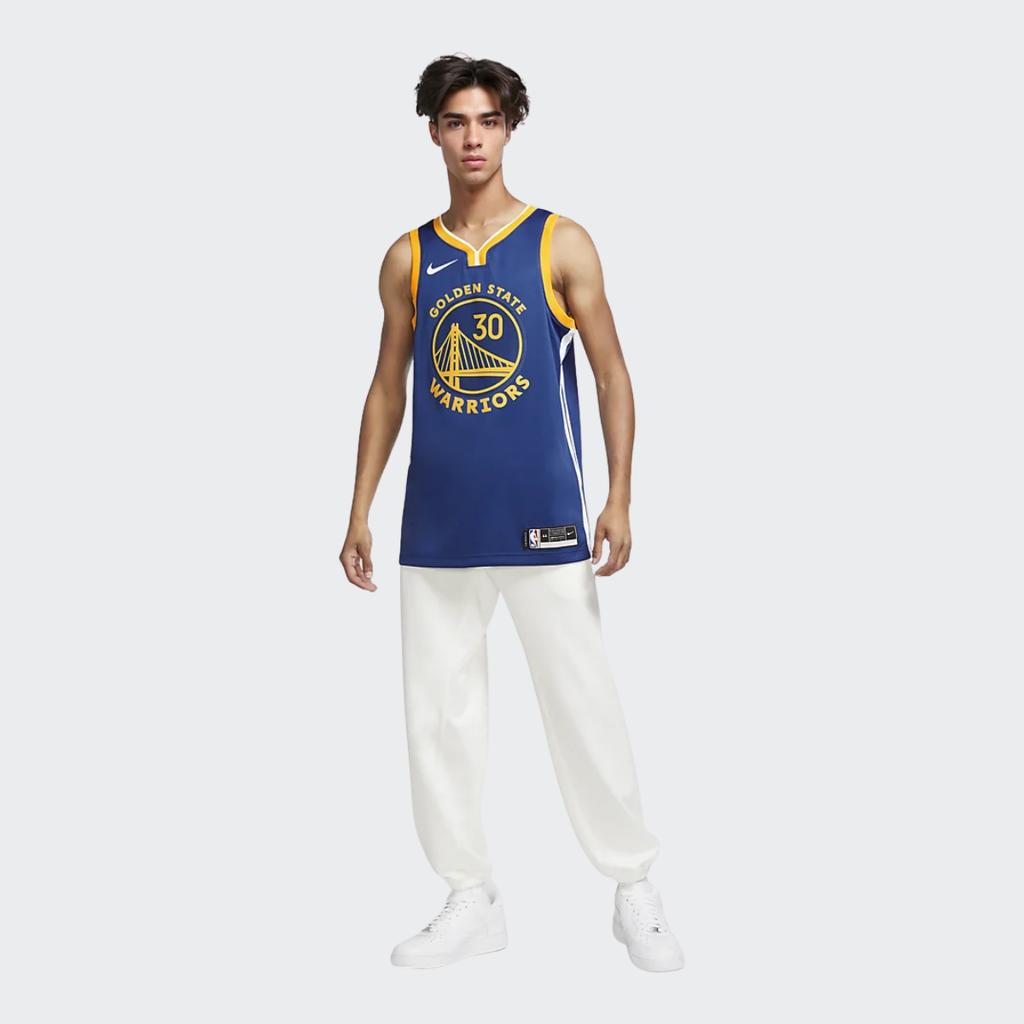 Nike Баскетбольная майка NBA из полиэстера Quick-Dry, мужская, AU Player Edition 2019-2020, Golden-State-Blue AV4923-495