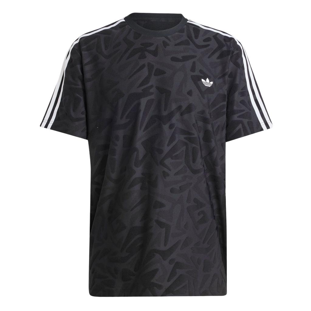 adidas Оригинальная футболка с абстрактным принтом и тремя полосками IZ4858