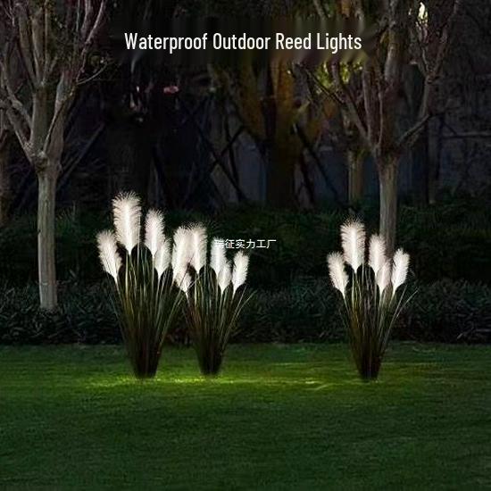 LED Solar Reed Garden Light for Outdoor Decor