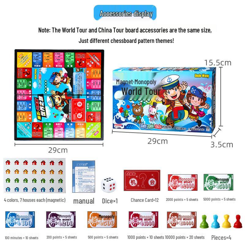 Монополия Делюкс Мировой тур Настольная игра для детей и взрослых - Очень большой выпуск