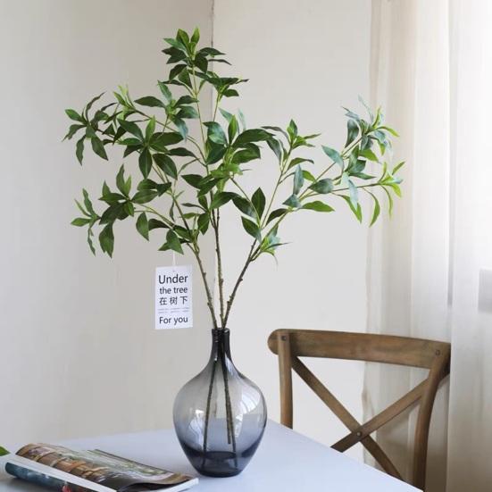 Искусственная ветка дерева Пиерис Зеленый лист Реалистичный Неувядающий Не требует полива Свадебное фото