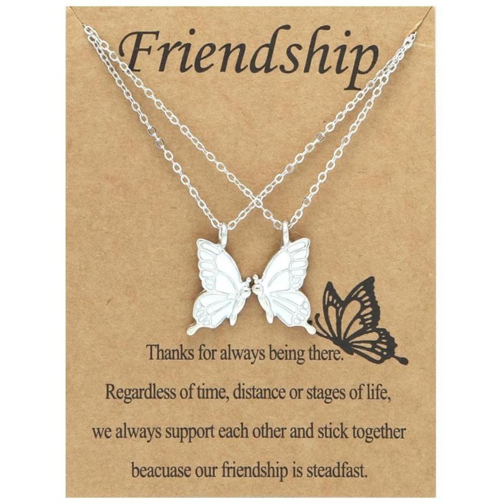 Butterfly Clavicle Chain Necklace Ladies Exquisite Double Layer Clavicle Chain Necklace Jewelry Friendship Card for Friend Ladies Gift