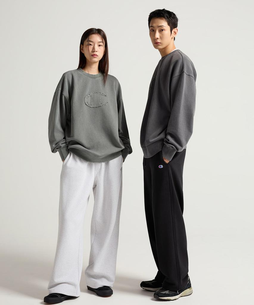 Champion Спортивные штаны с логотипом C, свободный крой, черные
