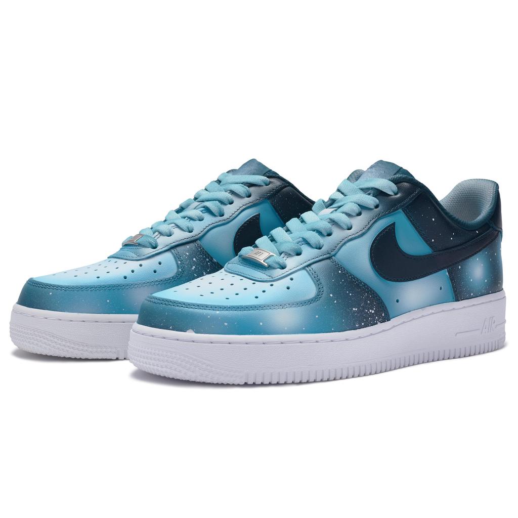 Nike Air Force 1 Low 811 Производство, Галактика, Специальная коробка для обуви Низкие кеды для скейтборда Мужские Синий Белый CW2288-111(Team80-S-BOX)