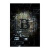 Картина на холсте Bitcoin Storm Современное абстрактное искусство граффити Популярный постер Офисное роскошное художественное украшение