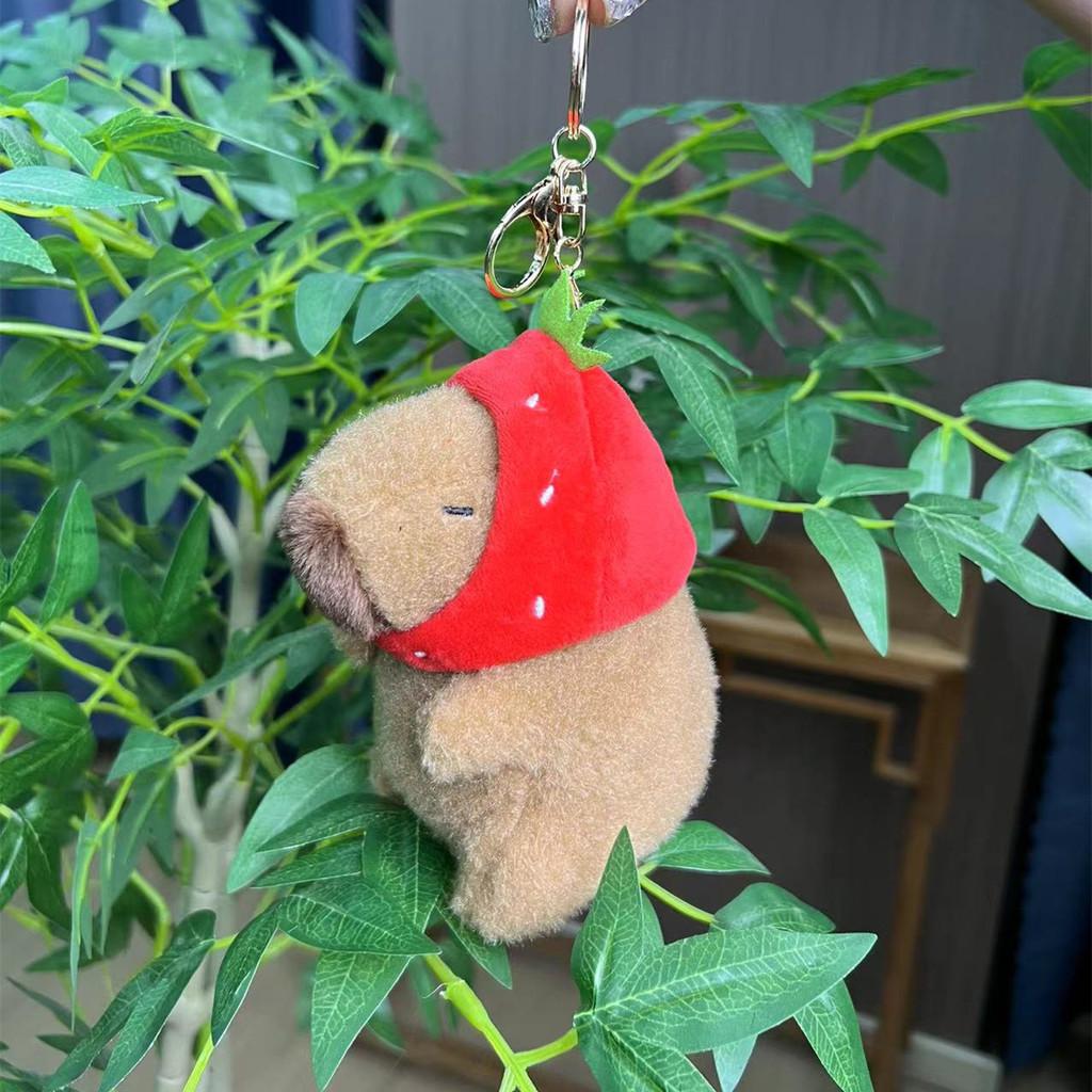 Capybara Plush Whimsical Doll Keychain Adorable Animal Pendant Gift Perfect