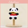 Panda Hamburger Plush Toy Keychain Stuffed Doll Pendant Bag Decoration Gift Kids