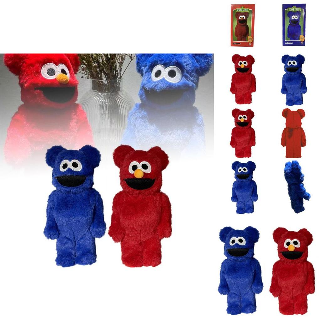 Очаровательный набор коллекционных фигурок Bearbrick Sesame Street Элмо и Коржик 400%