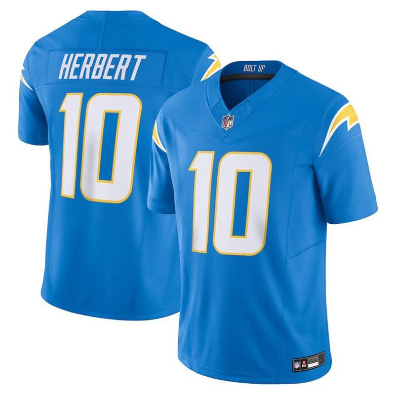 Los Angeles Chargers 1 Herbert Football Jersey Mens 2nd 3rd Game Uniform