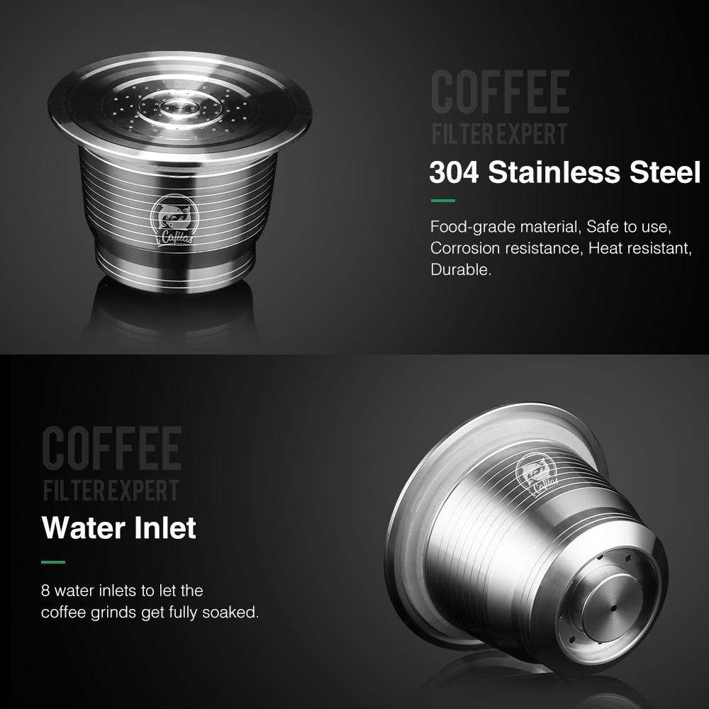 Icafilas Многоразовая Кофейная Капсула Для Nespresso Фильтры из Нержавеющей Стали Многоразовые Фильтры Эспрессо Для Эссенции Капсула Nespresso Качество