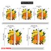 2pcs 2D Flat Printing Party Window Curtains Fruit Spice Citrus Blend Polyester Without Electricity Birthday Party Use for Gold