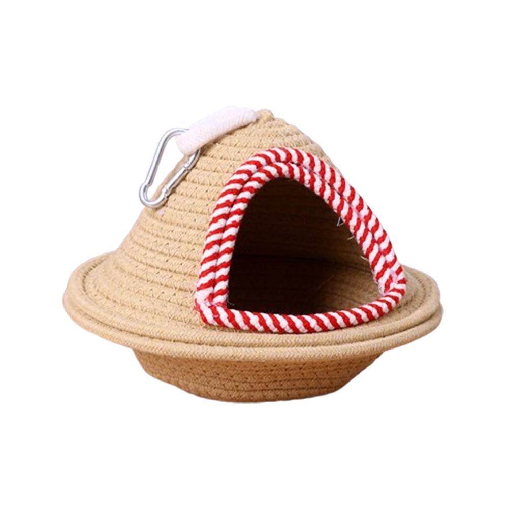 Windproof Bird Hanging Bed Thickened Bite Resistant Pet Habitat Pet Parrot Warm Sleep Bird Cage Nest Handmade Weave