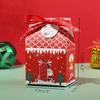 10Pcs Kraft Paper Christmas Gift Box Xmas Ornament Packaging Boxes New Candy Bags  New Year