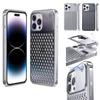 Metal Heat Dissipation Phone Case For iPhone 15 13 12 14 Pro Max 14 Plus Cooling Fragrance Rimless Hollow Aluminum Shockproof Cover
